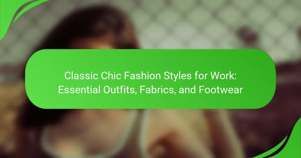 Classic Chic Fashion Styles for Work: Essential Outfits, Fabrics, and Footwear