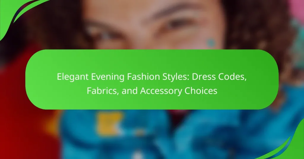 Elegant Evening Fashion Styles: Dress Codes, Fabrics, and Accessory Choices