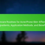 Skincare Routines for Acne-Prone Skin: Effective Ingredients, Application Methods, and Benefits