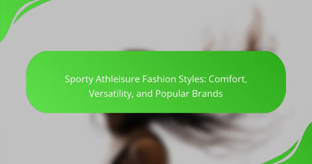 Sporty Athleisure Fashion Styles: Comfort, Versatility, and Popular Brands