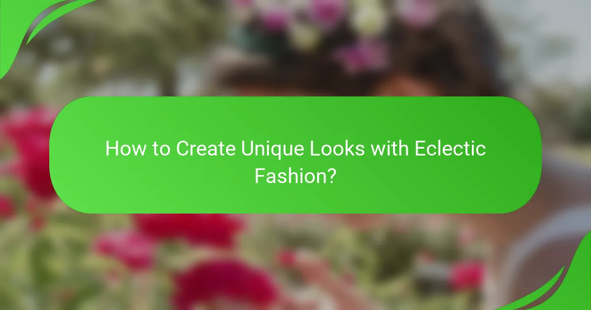How to Create Unique Looks with Eclectic Fashion?